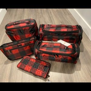 5 piece Lug Buffalo Check Red Bundle. New